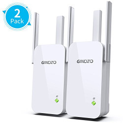 WiFi Range Extender, Ginozo R3 Wireless N300 WiFi Repeater 2.4GHz Internet Network Signal Amplifier Booster with 3 External Antennas (2 Pack)