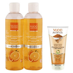 VLCC Dandruff Control Shampoo (Buy 1 Get 1) and Kesar Chandan Face Wash Combo