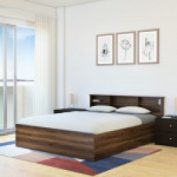 Perfect Homes by Flipkart Opus Engineered Wood King Box Bed(Finish Color -  Walnut)
