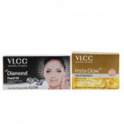 VLCC Diamond Facial Kit and Insta Glow Bleach Combo