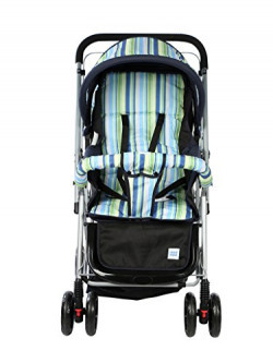 Mee Mee Baby Pram with Soft Cushioned Seat and Full Leg Cover and Canopy (Light Blue)