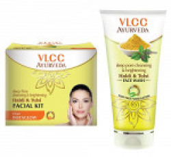 VLCC Ayurveda Haldi Tulsi Facial Kit and Face Wash Combo