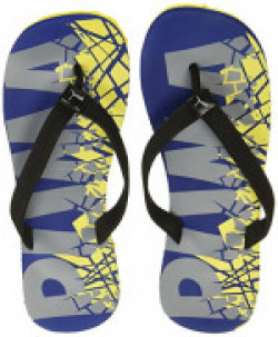 Puma Men's Pop Art II Surf The Web, Quarry and Blazing Yellow Flip Flops Thong Sandals - 10 UK/India (44.5 EU)(36652703)