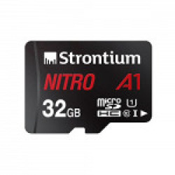 Strontium Nitro A1 32GB Micro SDHC Memory Card 100MB/s A1 UHS-I U1 Class 10 with High Speed Adapter for Smartphones Tablets Drones Action Cams (SRN32GTFU1A1A)