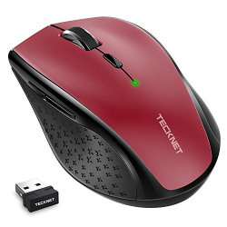 Tecknet M002 2.4G Nano Cordless Optical Mouse (Red)