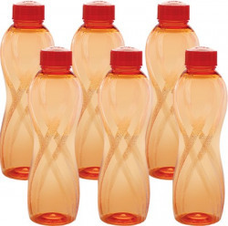 Cello Twisty 1000 ml Bottle(Pack of 6, Orange)