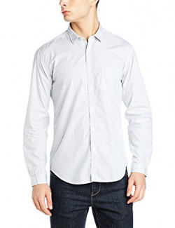 V Dot by Van Heusen Van Heusen Men's Solid Slim Fit Cotton Casual Shirt (VDSF517E011537_Green_44)