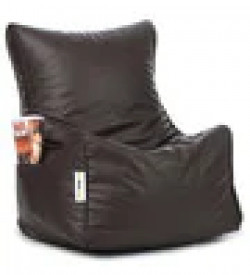 Classic XXL Bean Bag Chair with Beans in Brown Colour by Can