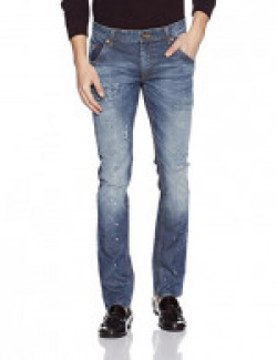 Symbol Amazon Brand Men's Carrot Fit Jeans (AD-CR-90_Medium Blue_38W)
