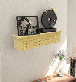 Home Sparkle Sh794 Wall Shelf (Lacquer Finish, Yellow)