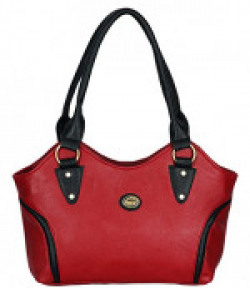 Fristo Women's Handbag (FRB-039, Maroon and Black)