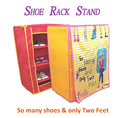 Barbie Bar1 Cute Shoe Rack for Kids with Multi Utility Shelves, Red