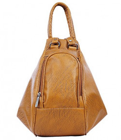 Fristo Women's Shoulder Bag Cum Backpack Handbag(Tan,Frb-072)