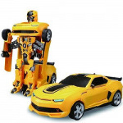 Babytintin Robot Races Car Toy (Battery Operated) 2 in 1 Transform Car Toy with Bright Lights and Music,Multi Color.