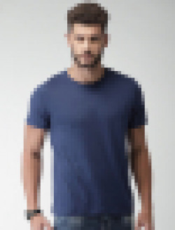 Celio Men Blue Solid Round Neck T-shirt