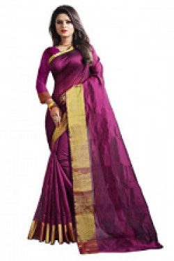 Veronica Closet Women's Multi Colour Cotton Silk Saree With Blouse Piece Material