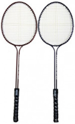 StarX Double-Shaft Steel Badminton Racquet Set, Adult G4-3 3/4-inch (Multicolor)