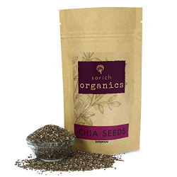 SorichOrganics Chia Seeds, Protein and Fibre Rich Superfood - 400 Gm