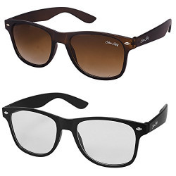 Silver Kartz UV Protected Men's Sunglasses(cm207|Brown) - Pack of 2