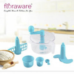 Floraware Plastic Atta Dough Maker Set, 6-Pieces, Blue