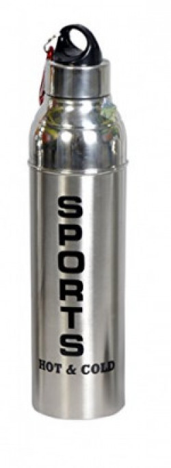 Dynore Stainless Steel Insulated Hot and Cold Water Bottle, 1 Liter, Silver