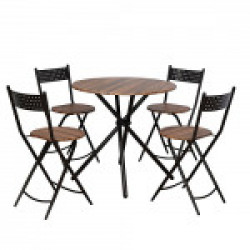 @Home by Nilkamal Kai Four Seater Dining Table Set (Brown)
