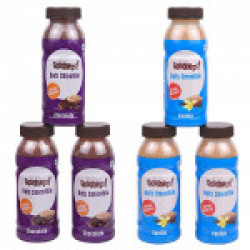OH My Goodness! Oats Smoothies (3 Vanilla and 3 Chocolate, 190 ml, Pack of 6)