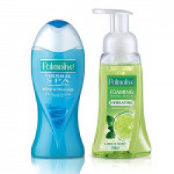 Palmolive Thermal Spa Mineral Massage Shower Gel Combo- 250 ml with Foaming Hand Wash - 250 ml (Lime & Mint)