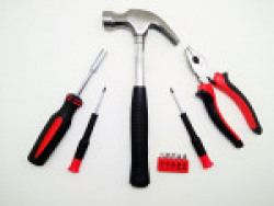 Vishal Premium Quality Hand Tool Kit - Set Of 10 (Hammer, Plier, Screwdriver, Precision Screwdriver)