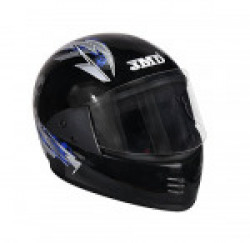 Jmd Helmets Full Face Black & Blue Graphic Helmet For Men,Black & Blue,(L) Size