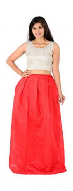 Muta Fashion Banglory Silk Women's Gown (White & Red)