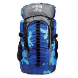 Chris & Kate Large Blue-Gray Camouflage Bag || Travel Backpack || Outdoor Sport Camp Hiking Trekking Bag || Camping Rucksack Daypack Bag (45 litres)(CKB_185LL)