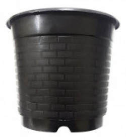 Unique Plastic Nursery Pot Set (4 inch, Black, 24-Pieces)