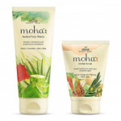 moha: Herbal Face Wash 200 ml with Free Herbal Scrub 100 ml (Combo of 2)