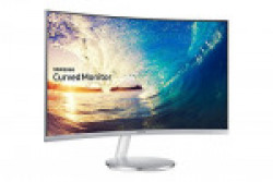 Samsung 27 inch (68.6 cm) Curved LED Monitor - Full HD, Bezel Less VA Panel with VGA, HDMI, DP, Audio in/Out Ports and Inbuilt Speakers - LC27F591FDWXXL (Silver)