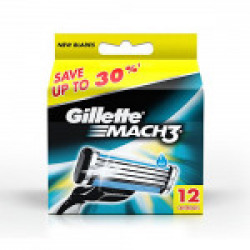 Gillette Mach3 Blades - 12 Cartridges
