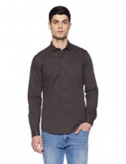 Solly Jeans Co Men's Solid Regular Fit Casual Shirt (ALSF318J000445_40_Brown)