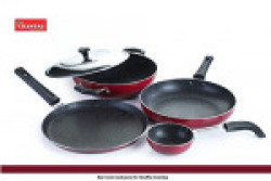 Crystal Eco Plus Non-Stick Cookware Set, 4-Pieces, Maroon