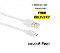 TECHNOSTUFF 3ft Long Data Cable for All Smartphones and Tablets(White)