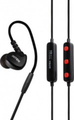 Intex Sports BT-13 Bluetooth Headset with Mic(Black, In the Ear)