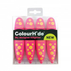 ColourHide My Designer Highlighter - Pack of 4 (Pink)