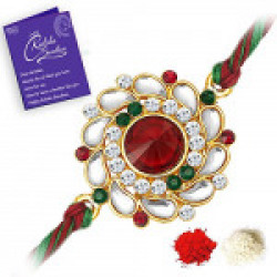 Sukkhi Charm Bracelet for Men Rakhi (Golden) (RAK73480)