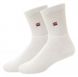 Navy Sport Men's Cotton Sports Cushion Socks (White)