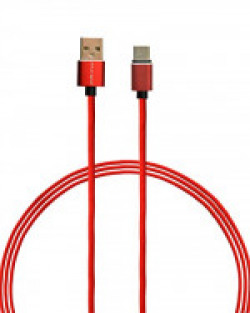 Marley Hudson 3FT USB Type C Cable Nylon Braided Data Sync High Speed Charging Cord Cable Compatible with Any Type C Supported Devices - Crimson Red
