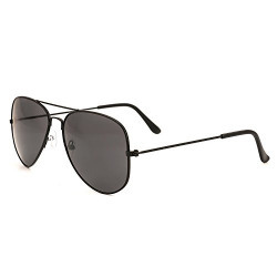 Royal Son UV Protected Aviator Unisex Sunglasses (Black Lens)