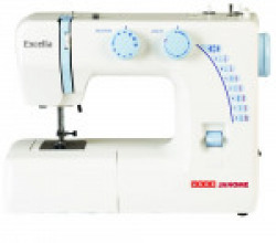 Usha Janome Excella Automatic Zig-Zag Sewing Machine (White/Blue)
