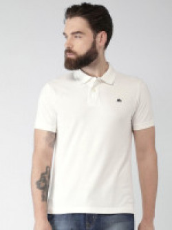 Aeropostale Solid Men's Polo Neck White T-Shirt