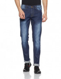 Newport Men's Slim Fit Jeans (8907542376650_270488991_30W x 32L_Blue - Dark Stone)