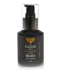 Beardhood Beard & Hair Growth Serum Growth Boosters 50Ml - Biotin, Ginseng Extract, Saw Palmetto Extract & Argan Oil