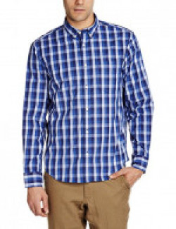 Marks & Spencer Men's Casual Shirt (0000003696163_2799M_Small_Blue)